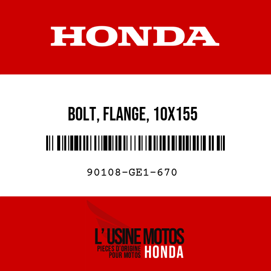 image de 90108-GE1-670 BOLT, FLANGE, 10X155