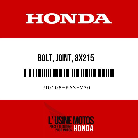 image de 90108-KA3-730 BOLT, JOINT, 8X215