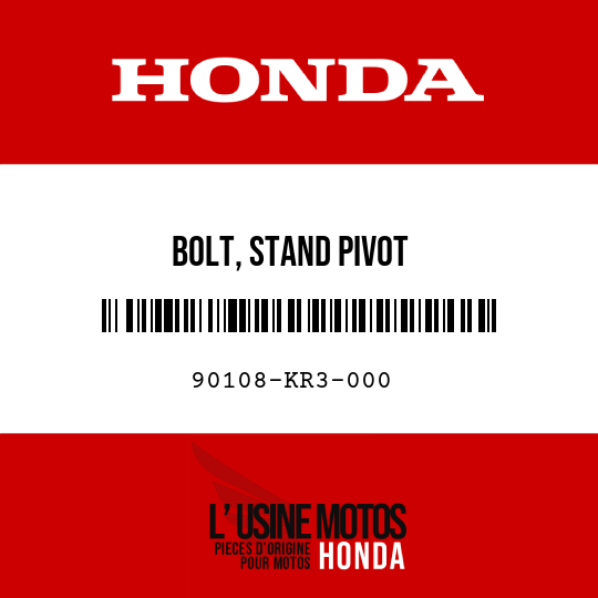 image de 90108-KR3-000 BOLT, STAND PIVOT