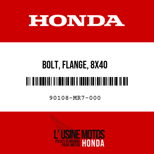 image de 90108-MR7-000 BOLT, FLANGE, 8X40