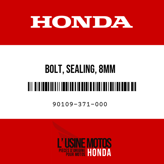 image de 90109-371-000 BOLT, SEALING, 8MM