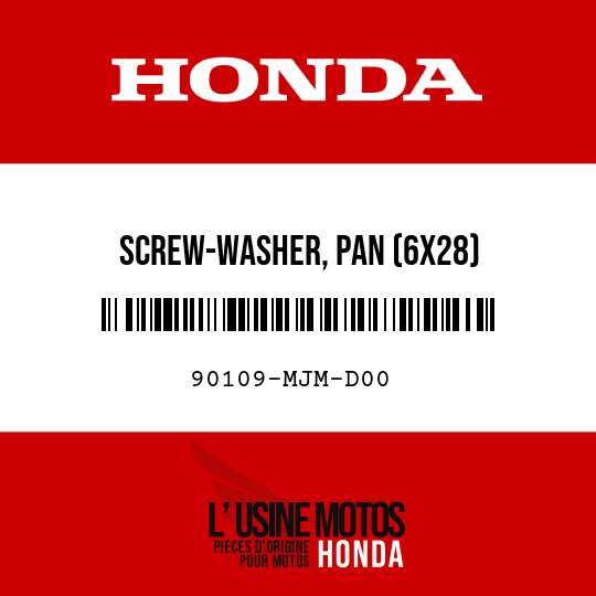 image de 90109-MJM-D00 SCREW-WASHER, PAN (6X28)