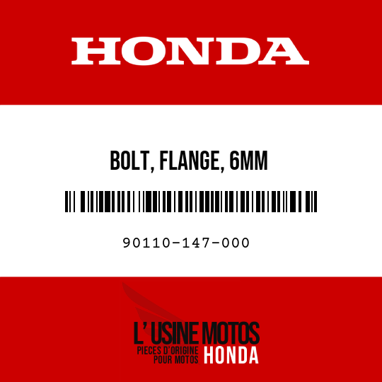 image de 90110-147-000 BOLT, FLANGE, 6MM