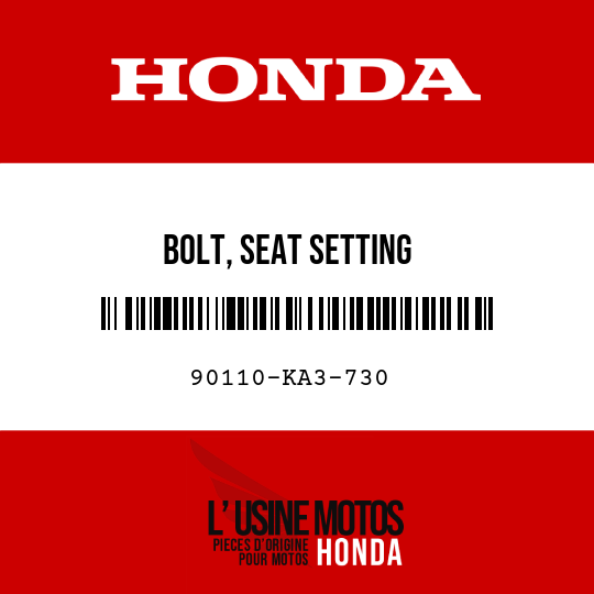 image de 90110-KA3-730 BOLT, SEAT SETTING