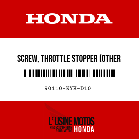 image de 90110-KYK-D10 SCREW, THROTTLE STOPPER (OTHER PARTS)