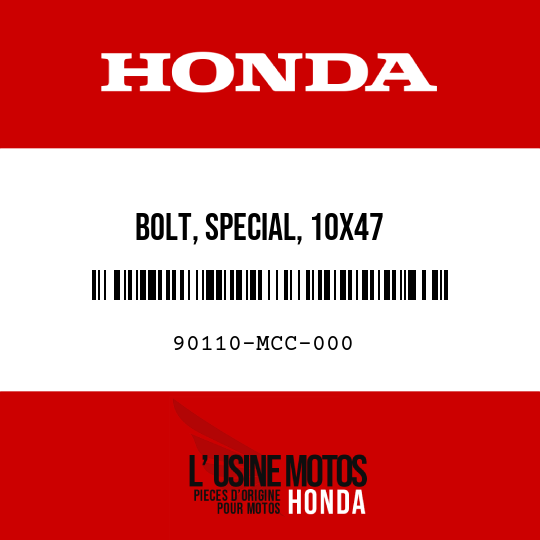 image de 90110-MCC-000 BOLT, SPECIAL, 10X47