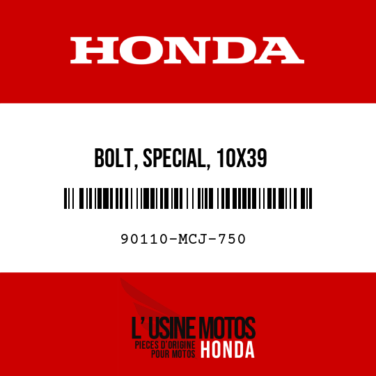 image de 90110-MCJ-750 BOLT, SPECIAL, 10X39