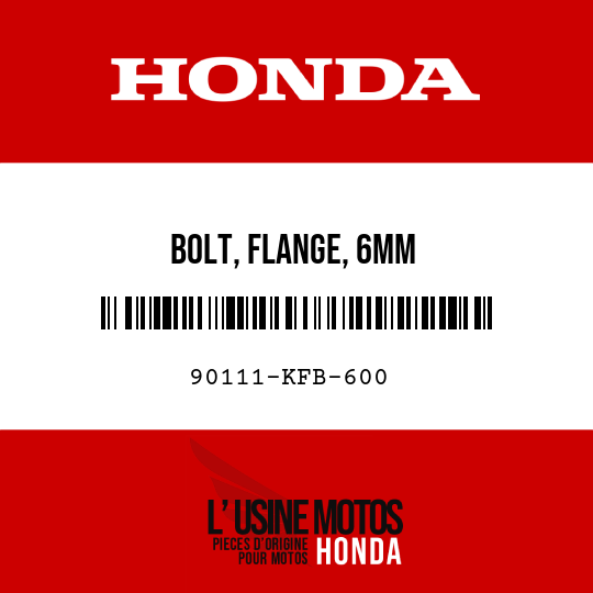 image de 90111-KFB-600 BOLT, FLANGE, 6MM