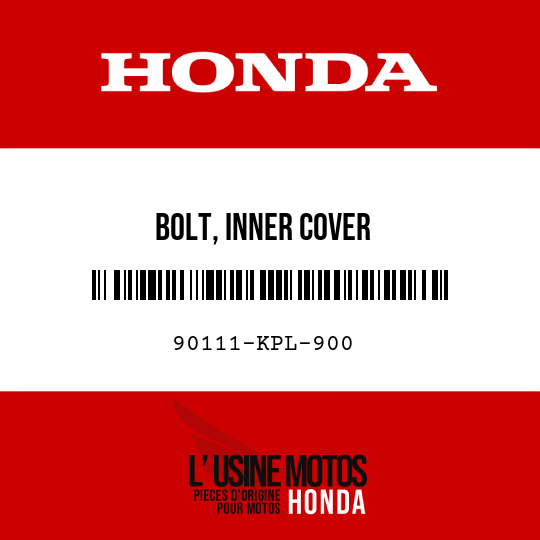 image de 90111-KPL-900 BOLT, INNER COVER