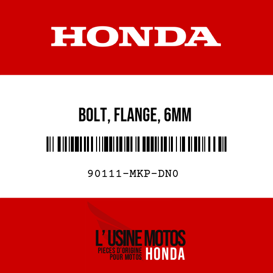 image de 90111-MKP-DN0 BOLT, FLANGE, 6MM