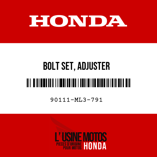 image de 90111-ML3-791 BOLT SET, ADJUSTER