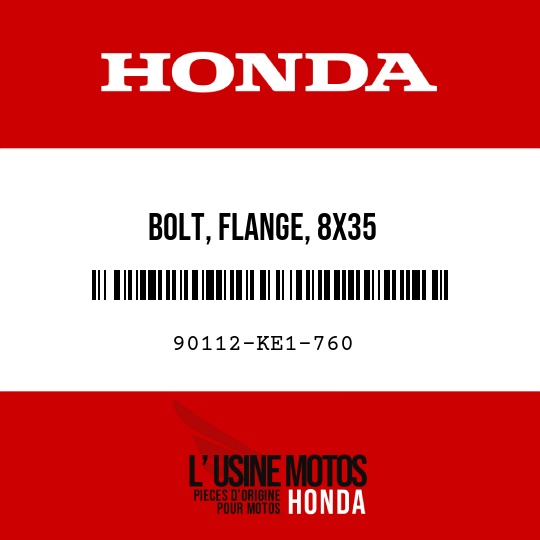 image de 90112-KE1-760 BOLT, FLANGE, 8X35