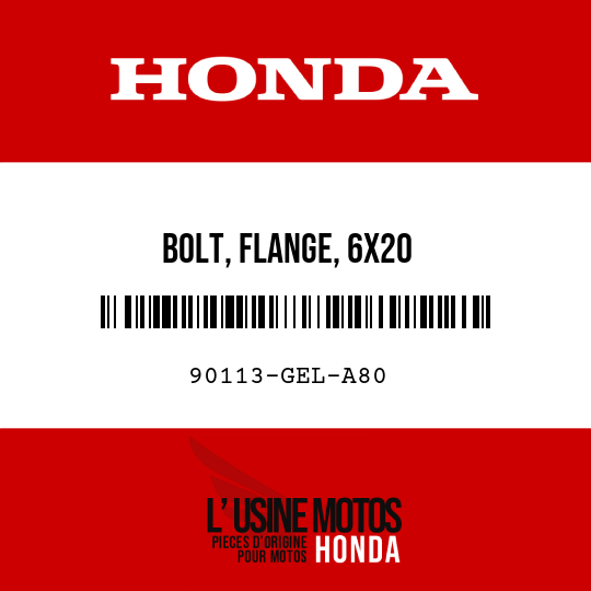 image de 90113-GEL-A80 BOLT, FLANGE, 6X20