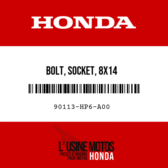 image de 90113-HP6-A00 BOLT, SOCKET, 8X14