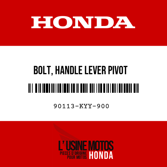 image de 90113-KYY-900 BOLT, HANDLE LEVER PIVOT