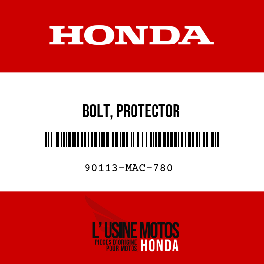 image de 90113-MAC-780 BOLT, PROTECTOR