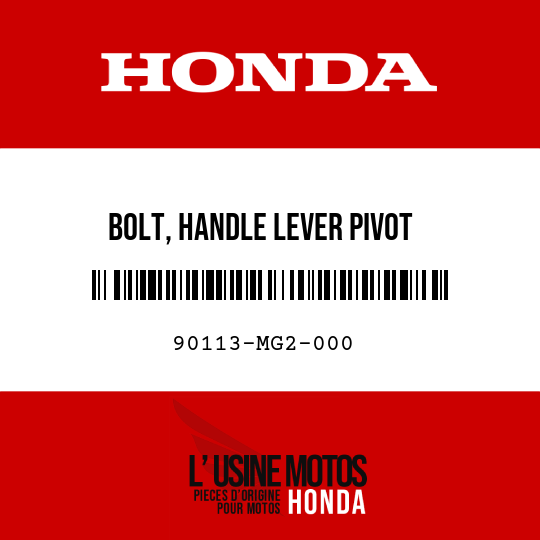 image de 90113-MG2-000 BOLT, HANDLE LEVER PIVOT
