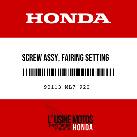 image de 90113-ML7-920 SCREW ASSY, FAIRING SETTING