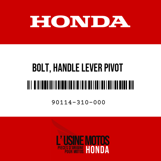 image de 90114-310-000 BOLT, HANDLE LEVER PIVOT