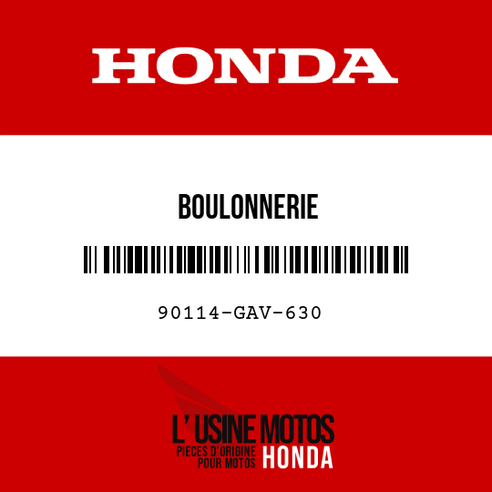 image de 90114-GAV-630 BOULONNERIE
