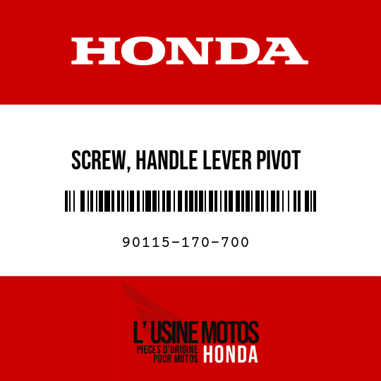 image de 90115-170-700 SCREW, HANDLE LEVER PIVOT