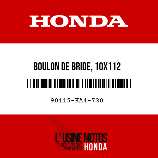 image de 90115-KA4-730 BOULON DE BRIDE, 10X112