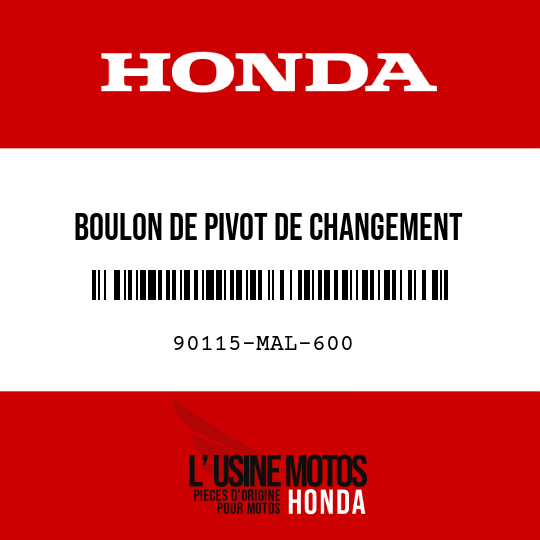 image de 90115-MAL-600 BOULON DE PIVOT DE CHANGEMENT
