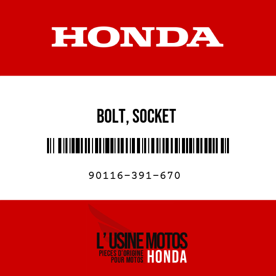image de 90116-391-670 BOLT, SOCKET
