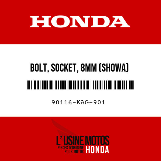 image de 90116-KAG-901 BOLT, SOCKET, 8MM (SHOWA)