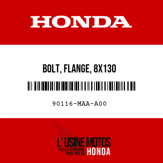 image de 90116-MAA-A00 BOLT, FLANGE, 8X130