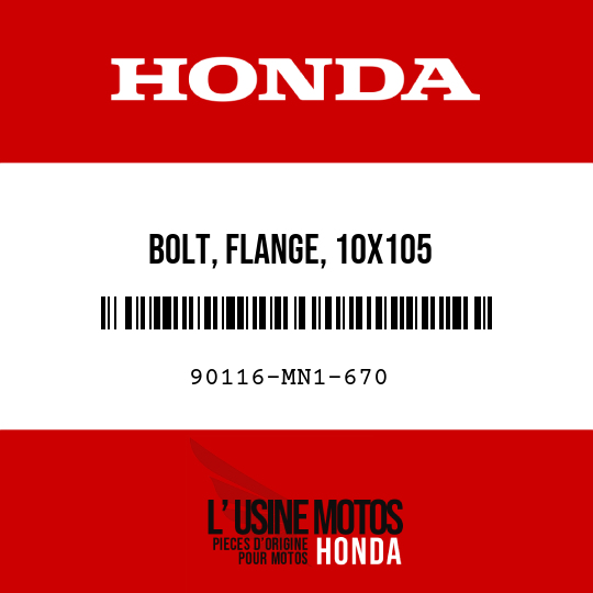 image de 90116-MN1-670 BOLT, FLANGE, 10X105
