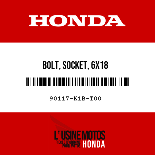 image de 90117-K1B-T00 BOLT, SOCKET, 6X18