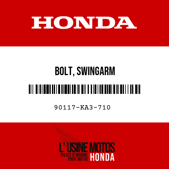 image de 90117-KA3-710 BOLT, SWINGARM