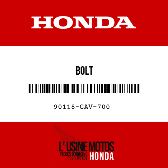 image de 90118-GAV-700 BOLT