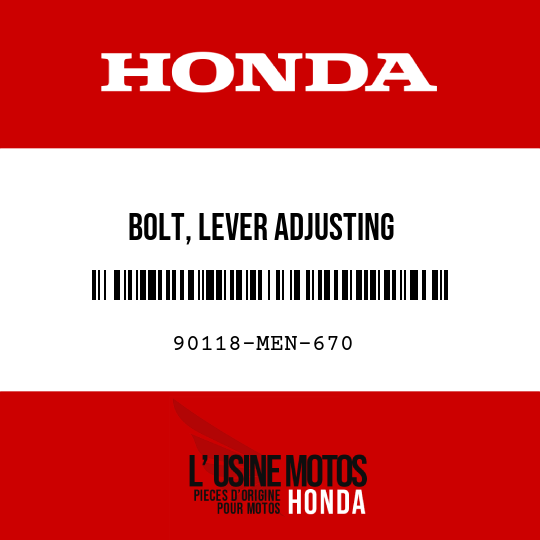 image de 90118-MEN-670 BOLT, LEVER ADJUSTING