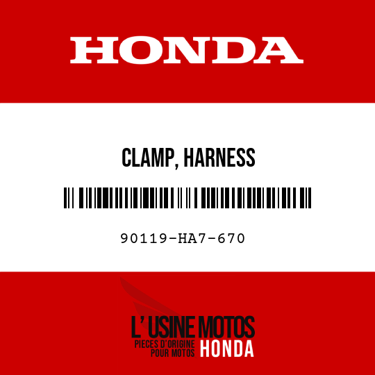 image de 90119-HA7-670 CLAMP, HARNESS