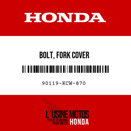 image de 90119-KCW-870 BOLT, FORK COVER