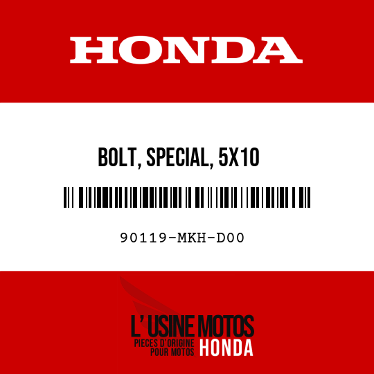 image de 90119-MKH-D00 BOLT, SPECIAL, 5X10