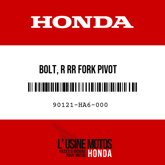 image de 90121-HA6-000 BOLT, R RR FORK PIVOT
