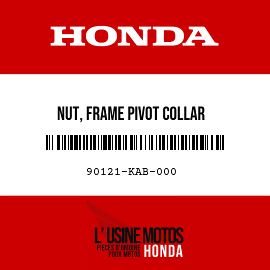 image de 90121-KAB-000 NUT, FRAME PIVOT COLLAR