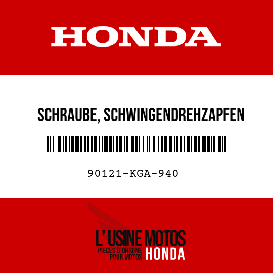 image de 90121-KGA-940 SCHRAUBE, SCHWINGENDREHZAPFEN