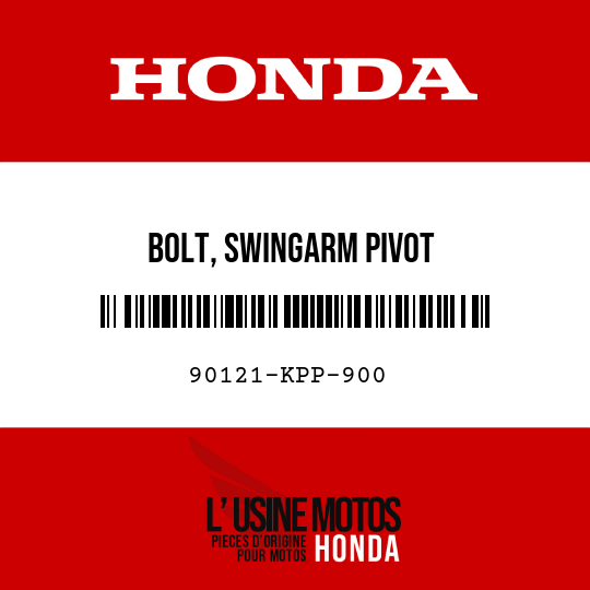 image de 90121-KPP-900 BOLT, SWINGARM PIVOT
