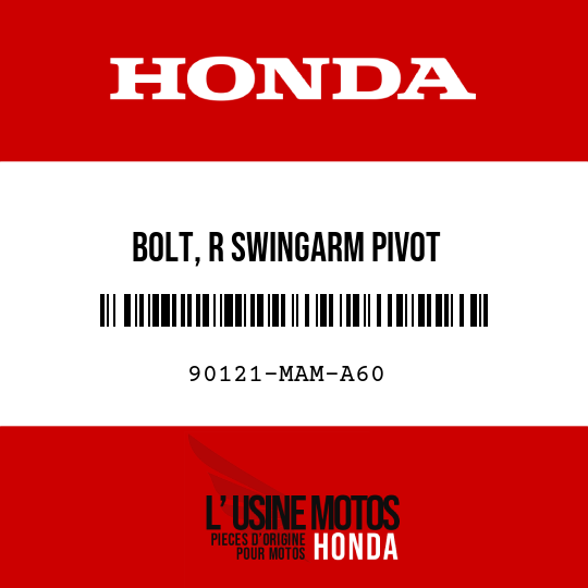 image de 90121-MAM-A60 BOLT, R SWINGARM PIVOT