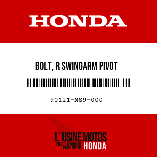 image de 90121-MS9-000 BOLT, R SWINGARM PIVOT