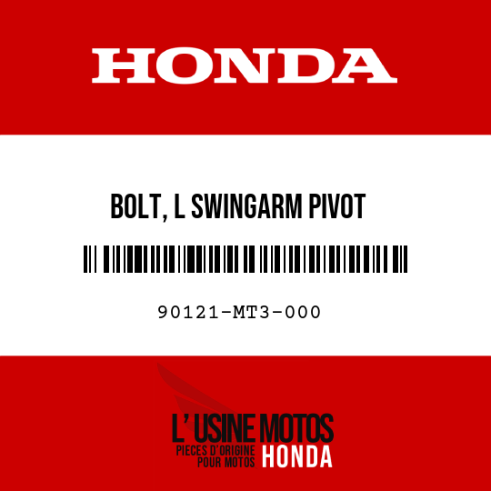 image de 90121-MT3-000 BOLT, L SWINGARM PIVOT