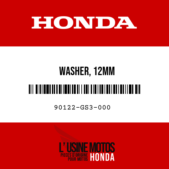 image de 90122-GS3-000 WASHER, 12MM
