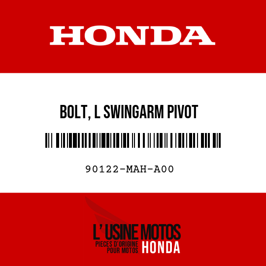 image de 90122-MAH-A00 BOLT, L SWINGARM PIVOT