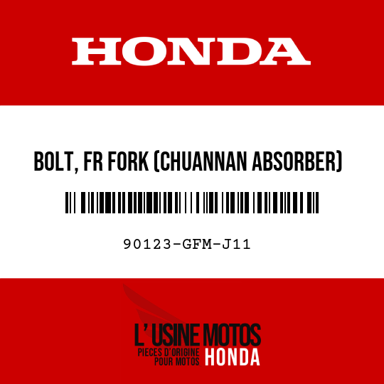 image de 90123-GFM-J11 BOLT, FR FORK (CHUANNAN ABSORBER)