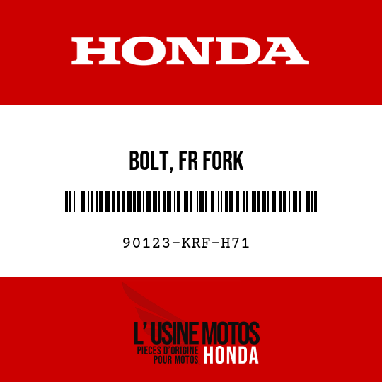 image de 90123-KRF-H71 BOLT, FR FORK