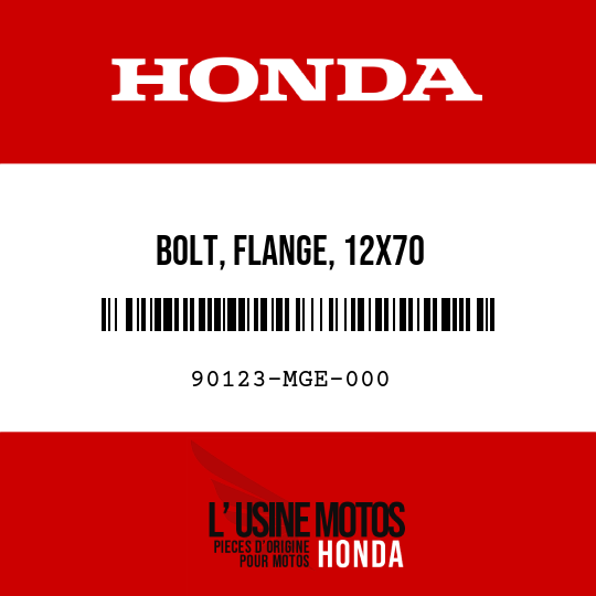 image de 90123-MGE-000 BOLT, FLANGE, 12X70
